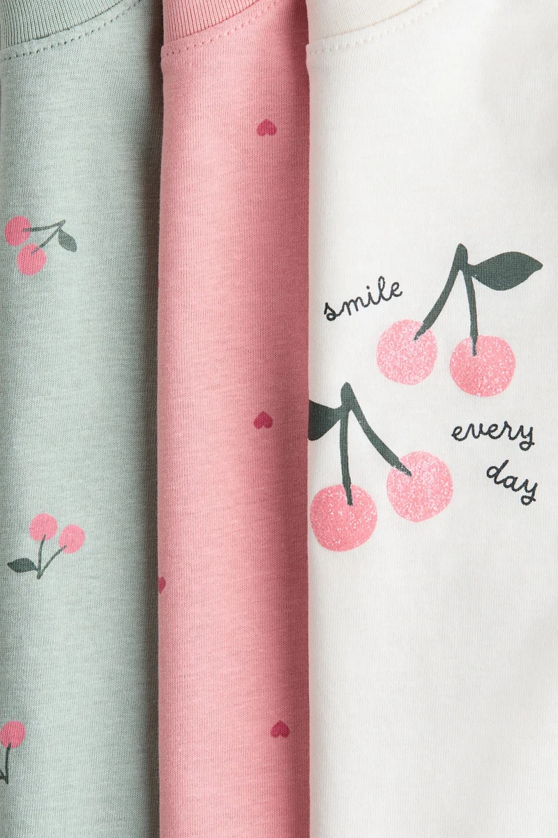 اتش اند ام تي شيرت مطبوعة (طقم من 3 قطع)